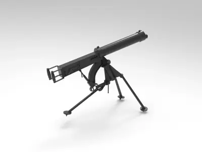 Vickers machine gun 3D model purchase