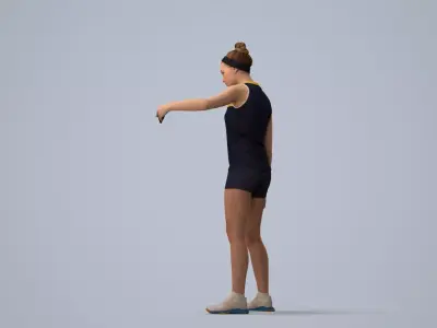 00511Vivian009 - Teen Caucasian female exercising in summer 3D model