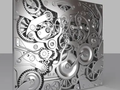Old Mechanism Low-poly 3D model