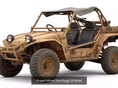 Post-Apocalyptic  Military Sand Buggy Collection 3D Model Pack