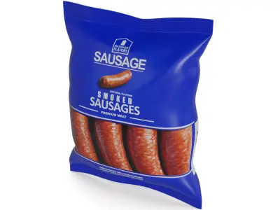 Smoked sausages Smoked Sausages Low-poly 3D model purchase