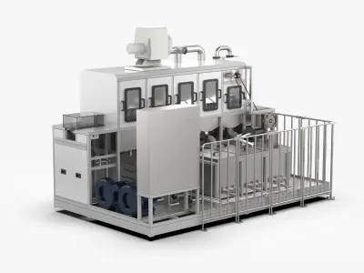 Automatic Conveyor Washing Machine 3D model
