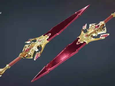  Fantasy Dagger Low-poly 3D model