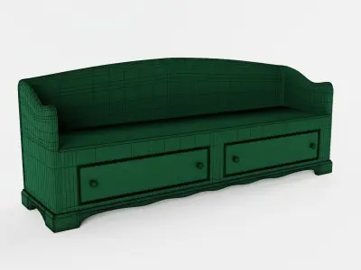 Old Settle Bench 3D model