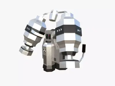 Jetpack Low Poly F05 - SciFi Character Design Low-poly 3D model
