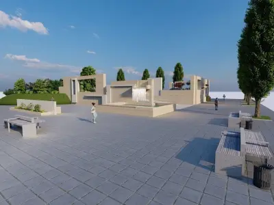 park-public park-Private Park Landscape 3D model purchase