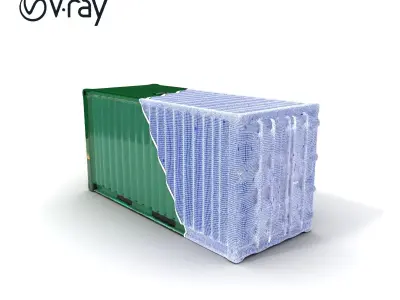 Shipping Container Model Pack  Versatile D Asset Low-poly 3D model