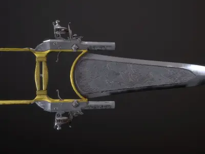 WRATH OF THE GODDESS - Flintlock Katar Low-poly 3D model