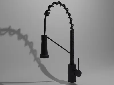 In blender format industrial faucet 3D model