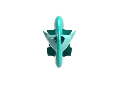 Submarine teal colored plastic handle Free 3D model