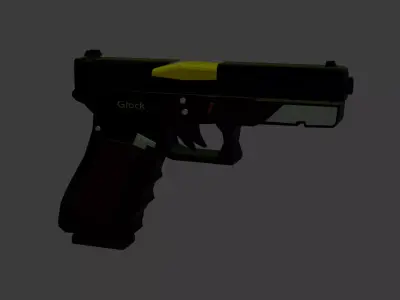 Glock lowpoly gun Low-poly 3D model purchase
