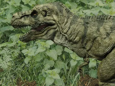 Tyrannosaurus Rex Animated and Rigged Low-poly 3D model