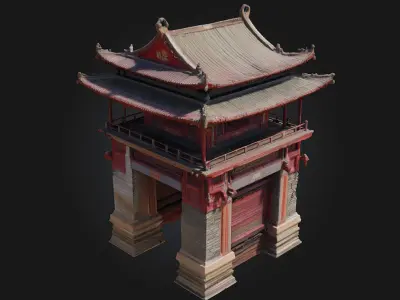 Ancient Pavilion Model  A Tranquil Tribute to Classical Heritage 3D model