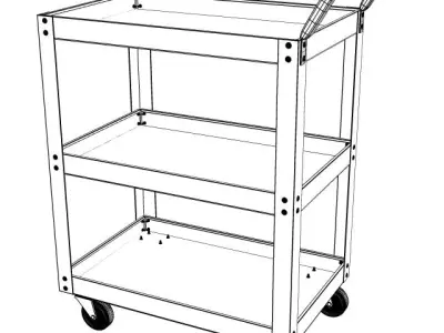 Metal Cart 3D model