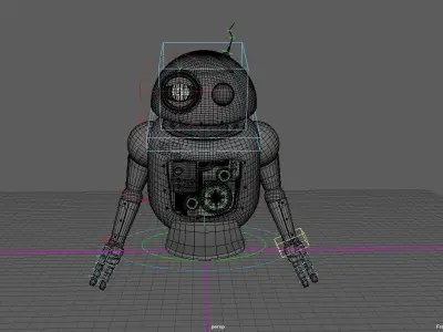 Bud-E Robot from film Rusted Roots 3D model