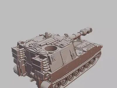 M109 Self Propelled Howitzer Vehicle 3D Printable  3D print model
