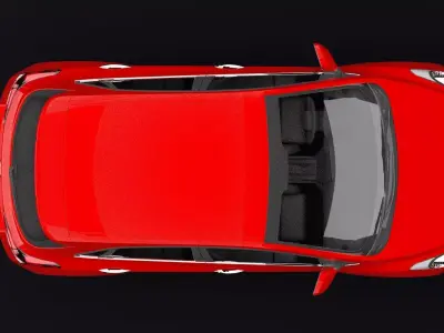 Hyundai i30 Metallic Red 3D model by RenderRides
