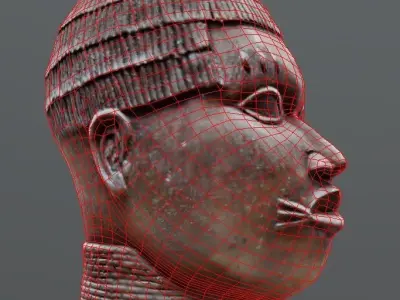 Ivbioto-trophy head I Low-poly 3D model