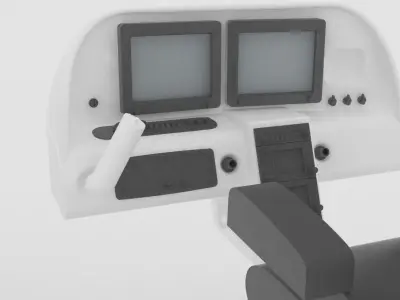 jet control cockpit 3D model