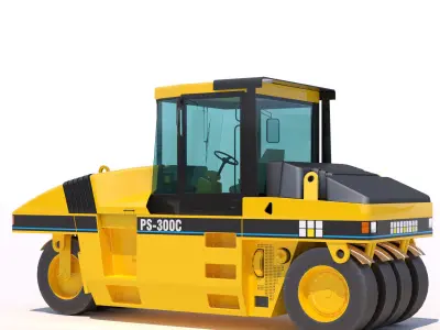 Cat PS300C Pneumatic Asphalt Paver 3D model