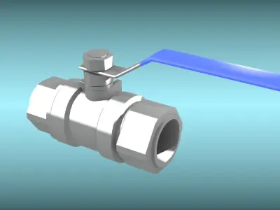 Water valve Low-poly 3D model