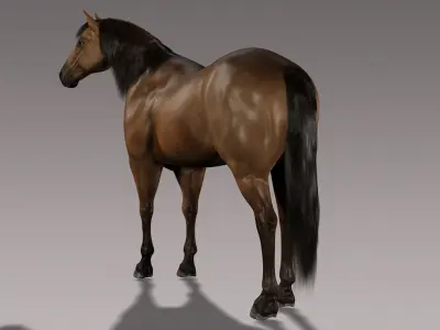  Horse (Brown) (Animated) (Fur) 