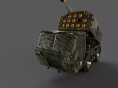 Armored Rocket Launcher Truck 3D model