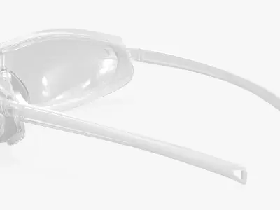Wraparound Safety Glasses Transparent 3D model