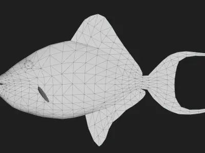 Filefish Low-poly 3D model 3