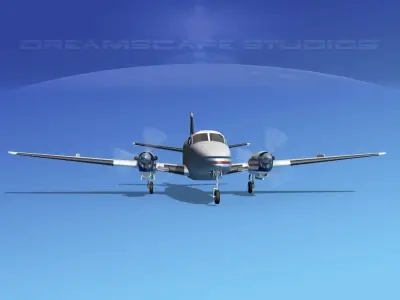 Beechcraft B99 Air Alpes 3D model