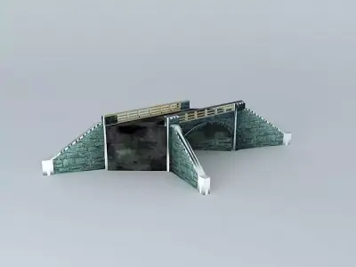 Eco Rail TrackAngle Bridge 3 Dummy Old Steam Days Free 3D model