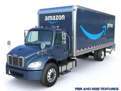 Freightliner m2 106 box truck 3D Model Pack