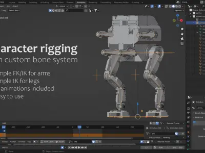 Mech 10  - The Boy Low-poly 3D model