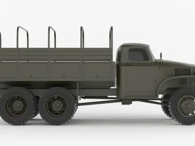 military truck 3D model by javidan - Textured