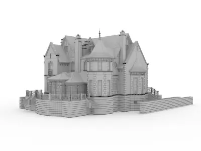 Private house 3D model 7
