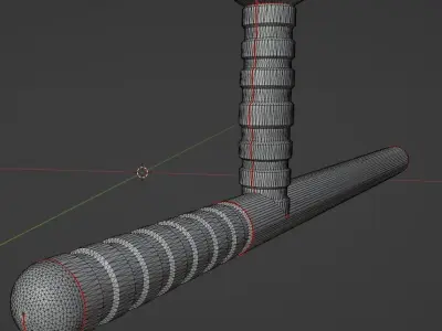 Baton Nightstick Low-poly 3D model