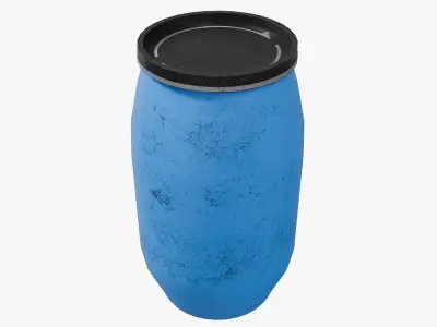 Plastic Barrel - Low Poly Game Ready Low-poly 3D model