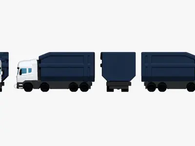 001121 toy truck 3D model