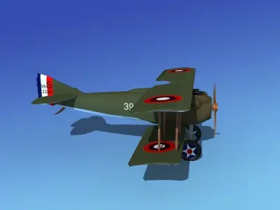 SPAD VII 3D model by Dreamscape from CGTrader
