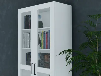 Glass Bookcase  Free 3D model