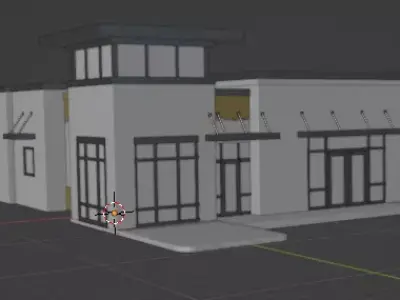 Commercial Building Exterior Free 3D model