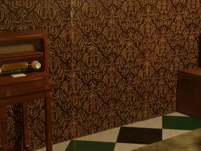 Vintage Living room 3D model
