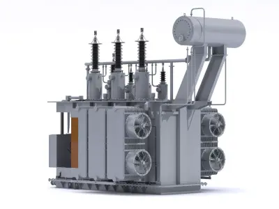 High Voltage Power Distribution Transformer 3D model