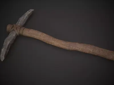 Stone Pickaxe 2 Low-poly 3D model