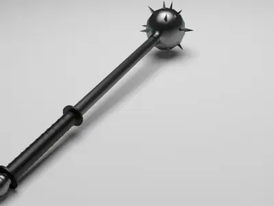 Morning Star Mace Free low-poly 3D model