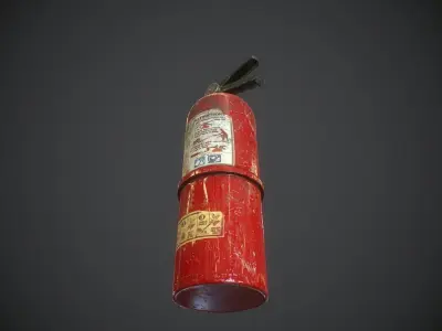 Fire extinguisher pbr Low-poly 3D model get