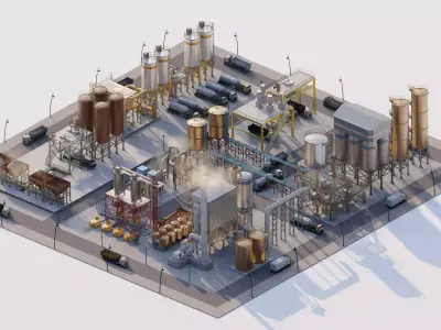 Industrial Factory-Factory building 3D model