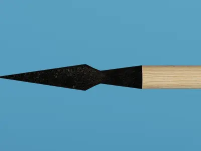 Bodkin Arrow Low-poly 3D model