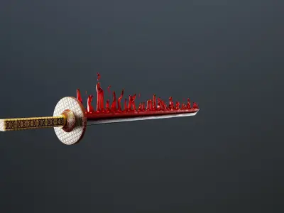 Sword stylized  Low-poly 3D model purchase