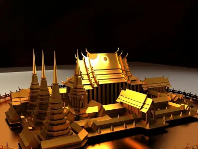 Chinese ancient temple  3D model buy